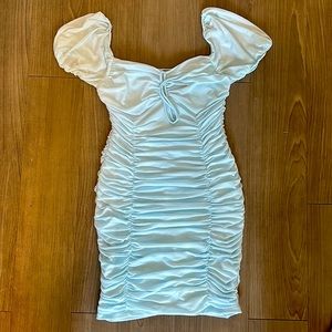 Blue Blush Rushed mini dress